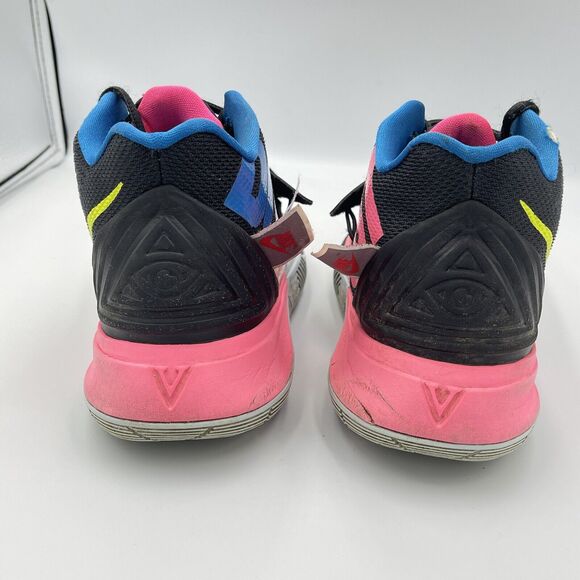 Nike Kyrie 5 Just Do It MENS SIZE 8 AO2918-003 Black Multi Neon Pink Blue Yellow - Picture 9 of 11